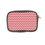 Poppy Red & White Zigzag Pattern Coin Purse Back