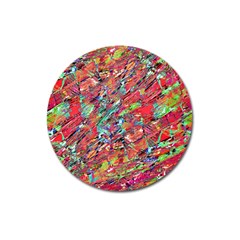 Expressive Abstract Grunge Magnet 3  (round)