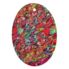 Expressive Abstract Grunge Oval Ornament (two Sides)