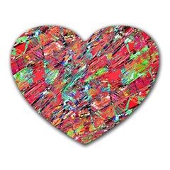 Expressive Abstract Grunge Heart Mousepads