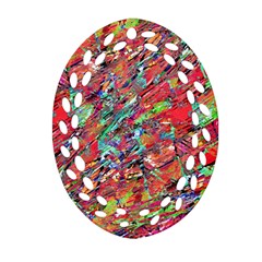 Expressive Abstract Grunge Oval Filigree Ornament (2-side) 