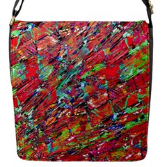 Expressive Abstract Grunge Flap Messenger Bag (s)