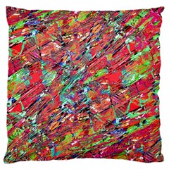 Expressive Abstract Grunge Large Flano Cushion Case (one Side)