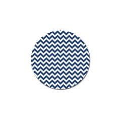 Navy Blue & White Zigzag Pattern Golf Ball Marker (10 Pack) by Zandiepants