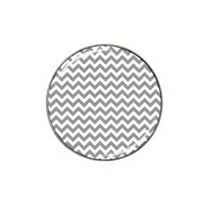 Medium Grey & White Zigzag Pattern Hat Clip Ball Marker by Zandiepants