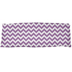 Lilac Purple & White Zigzag Pattern Body Pillow Case Dakimakura (two Sides) by Zandiepants