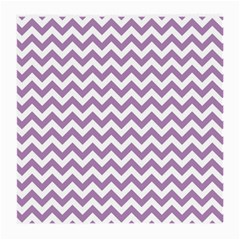 Lilac Purple & White Zigzag Pattern Medium Glasses Cloth (2 Sides) by Zandiepants