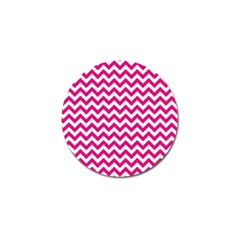 Hot Pink & White Zigzag Pattern Golf Ball Marker (10 Pack) by Zandiepants