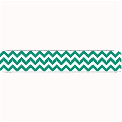 Emerald Green & White Zigzag Pattern Small Bar Mat by Zandiepants