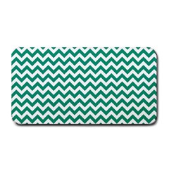 Emerald Green & White Zigzag Pattern Medium Bar Mat by Zandiepants