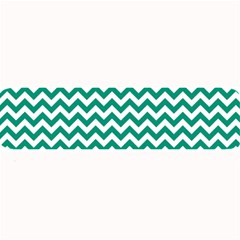 Emerald Green & White Zigzag Pattern Large Bar Mat by Zandiepants