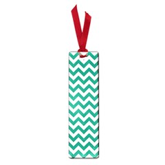 Emerald Green & White Zigzag Pattern Small Book Mark by Zandiepants