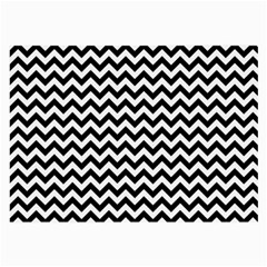 Black & White Zigzag Pattern Large Glasses Cloth by Zandiepants