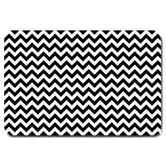 Black & White Zigzag Pattern Large Doormat by Zandiepants