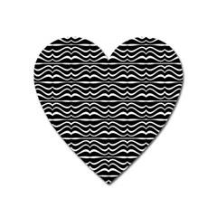 Modern Zebra Pattern Heart Magnet
