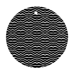 Modern Zebra Pattern Round Ornament (two Sides) 