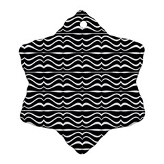 Modern Zebra Pattern Snowflake Ornament (2-side) by dflcprints