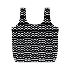 Modern Zebra Pattern Full Print Recycle Bags (m) 