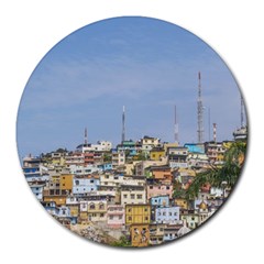 Cerro Santa Ana Guayaquil Ecuador Round Mousepads by dflcprints