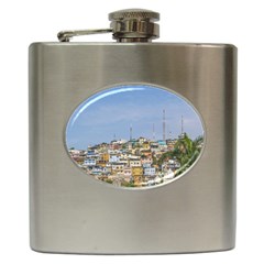 Cerro Santa Ana Guayaquil Ecuador Hip Flask (6 Oz) by dflcprints