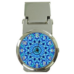 Blue Sea Jewel Mandala Money Clip Watch by Zandiepants