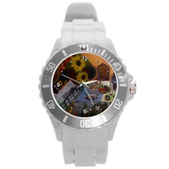 Pas Pour Eve- Re-done Plastic Sport Watch (large) By Jocelyn Apple/appleartcom