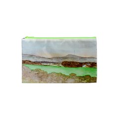 Watercolour Winter Hill Cosmetic Bag (xs) by DeneWestUK