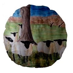 Counting Sheep Large 18  Premium Round Cushions by DeneWestUK