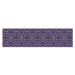 Stylized Floral Check Satin Scarf (oblong) by dflcprints