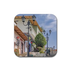 Cerro Santa Ana Guayaquil Ecuador Rubber Coaster (square)  by dflcprints