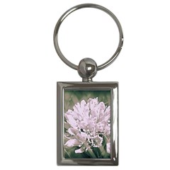 White Flower Key Chains (rectangle) 