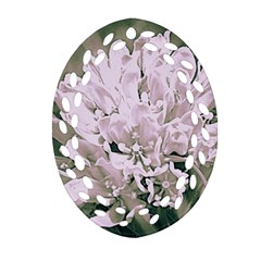 White Flower Ornament (oval Filigree) 