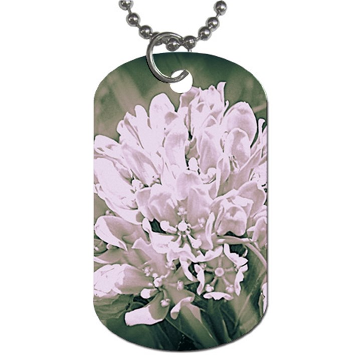 White Flower Dog Tag (Two Sides)