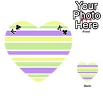 Yellow Purple Green Stripes Playing Cards 54 (Heart)  Front - ClubK