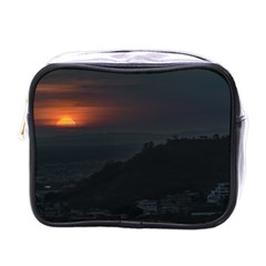 Sunset Scene Landscape Aerial View In Guayaquil From Cerro Del Carmen Mini Toiletries Bags by dflcprints