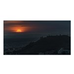 Sunset Scene Landscape Aerial View In Guayaquil From Cerro Del Carmen Satin Shawl Front