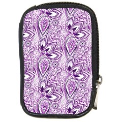 Purple Paisley Doodle Compact Camera Cases by KirstenStar