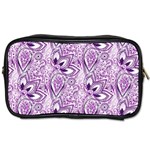 Purple Paisley Doodle Toiletries Bags Front