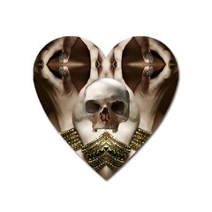 Skull Magic Heart Magnet by icarusismartdesigns