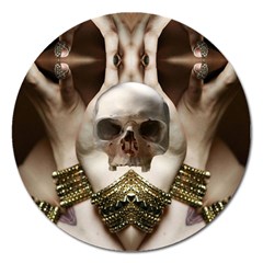 Skull Magic Magnet 5  (round) by icarusismartdesigns