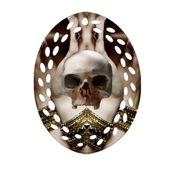 Skull Magic Ornament (oval Filigree)  by icarusismartdesigns