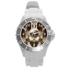 Skull Magic Round Plastic Sport Watch (l) by icarusismartdesigns