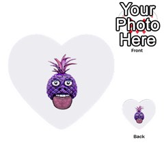 Funny Fruit Face Head Character Multi-purpose Cards (heart)  by dflcprints