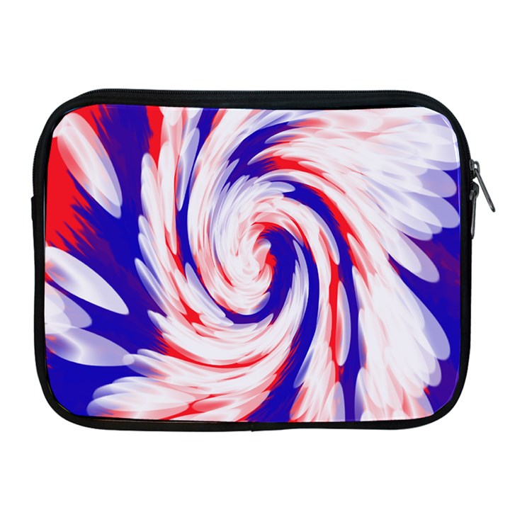 Groovy Red White Blue Swirl Apple iPad 2/3/4 Zipper Cases