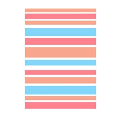 Orange Blue Stripes Shower Curtain 48  X 72  (small)  by BrightVibesDesign