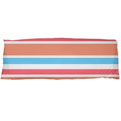 Orange Blue Stripes Body Pillow Case (dakimakura)