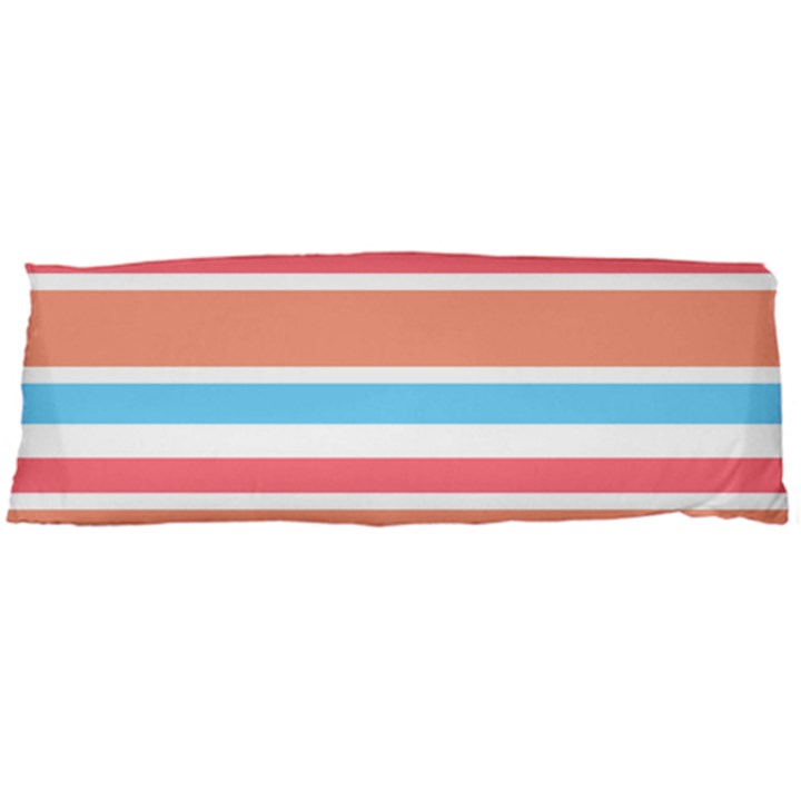 Orange Blue Stripes Body Pillow Case (Dakimakura)