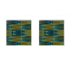 Blue Green Gradient Shapes                                       			cufflinks (square) by LalyLauraFLM