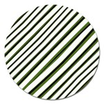 Diagonal Stripes Magnet 5  (Round) Front