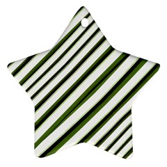 Diagonal Stripes Star Ornament (two Sides)  by dflcprints